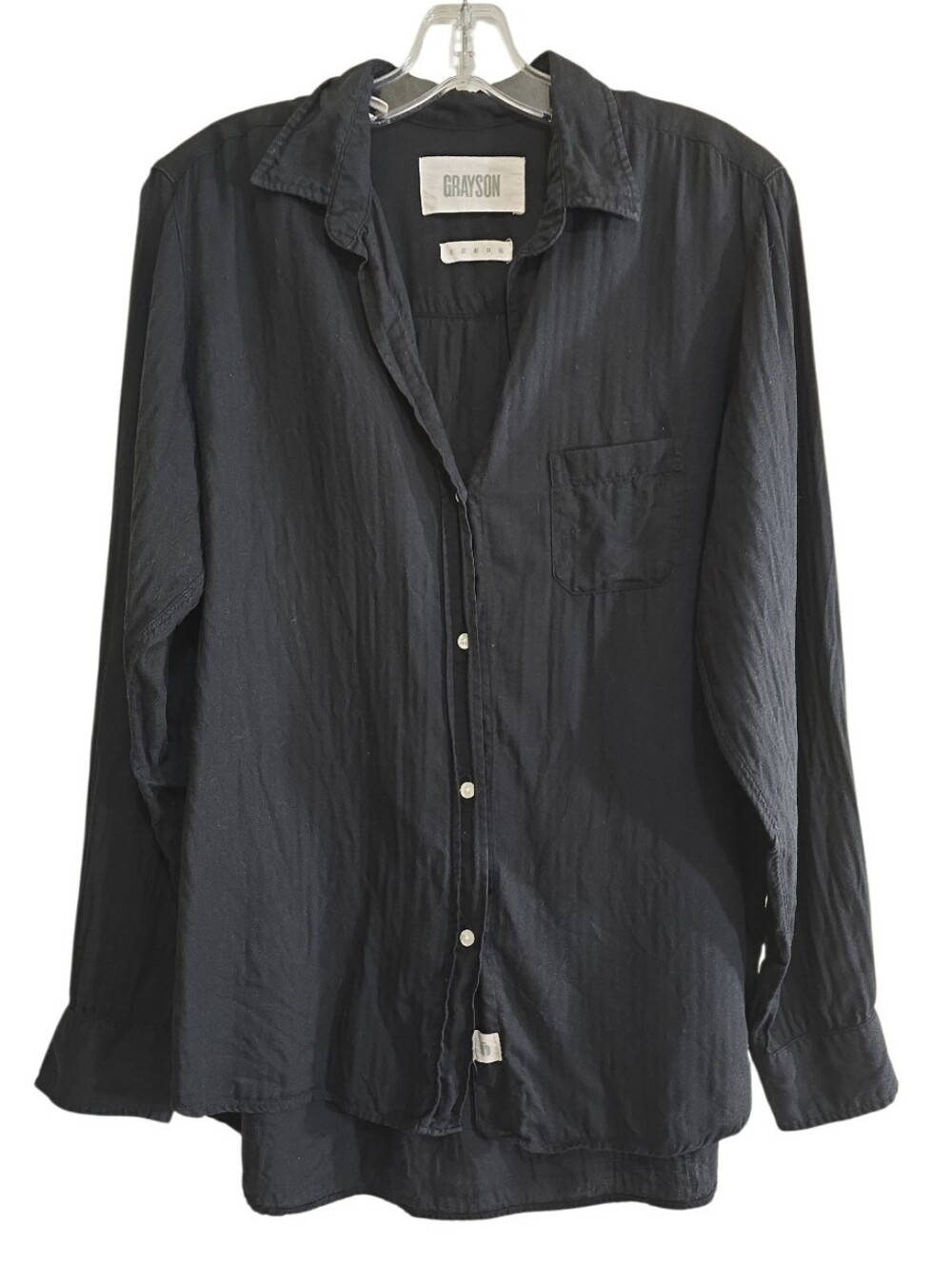 Grayson The Hero Black Shirt Size 4 US 12-14 Frank & Eileen
